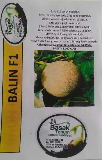 BALIN F1 KAVUN TOHUMU